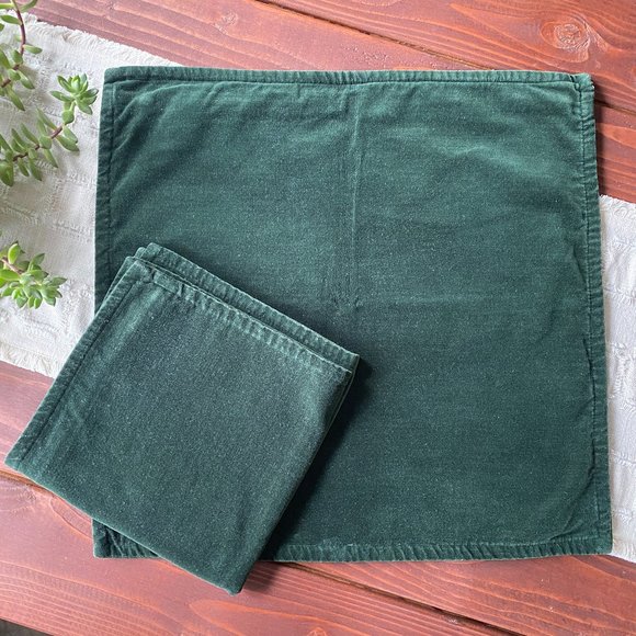 Pottery Barn Other - {2} Pottery Barn Green Washed Velvet Pillow Covers